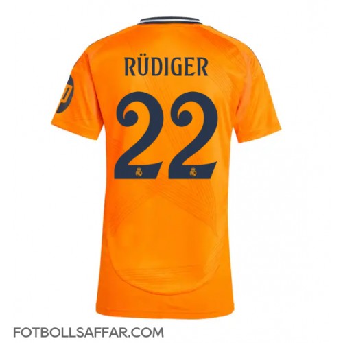 Real Madrid Antonio Rudiger #22 Bortatröja Dam 2024-25 Kortärmad